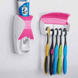 TOOTHPASTE DISPENSER WITH BRUSH HOLDER