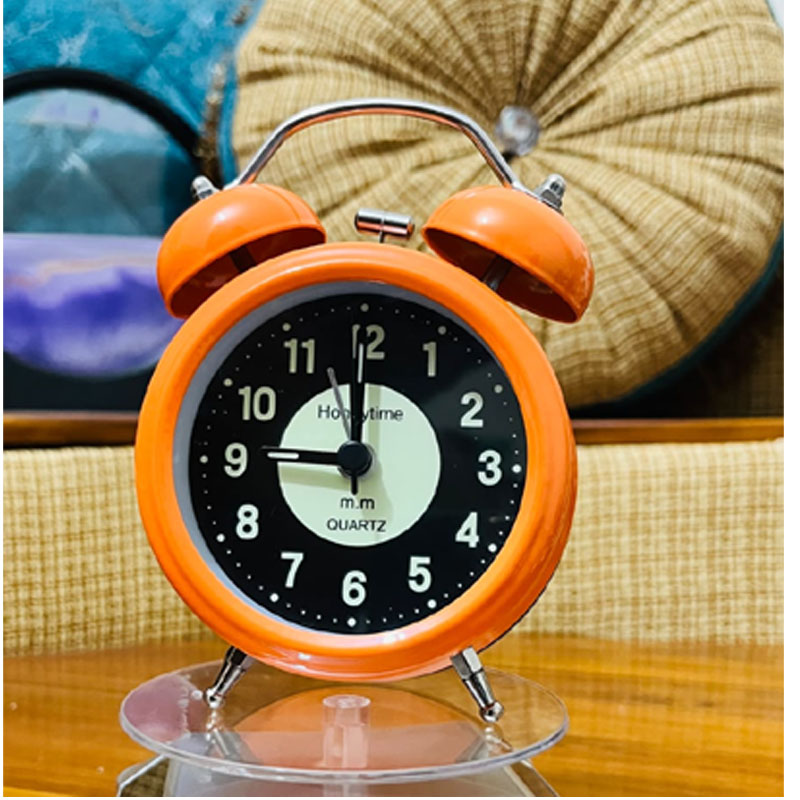 Twin Bell Alarm Clock, Orange srbmart Twin-Bell-Alarm-Clock-Orange-srbmart.